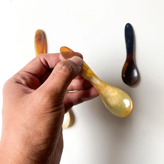 Ikikayu Handmade Horn Mini Spoon Set (2 pcs)