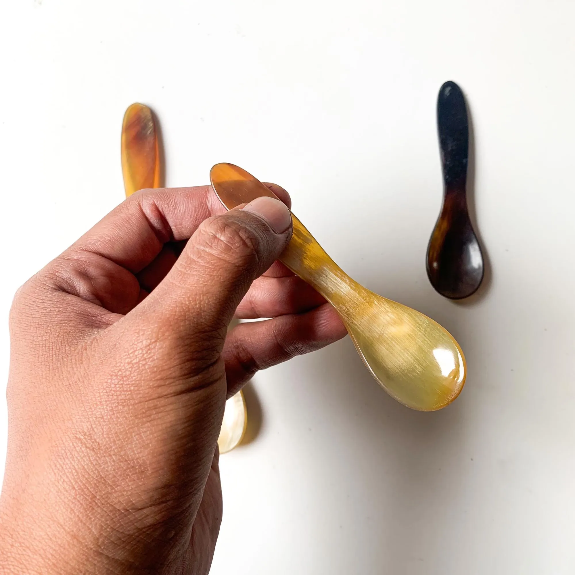 Ikikayu Handmade Horn Mini Spoon Set (2 pcs)