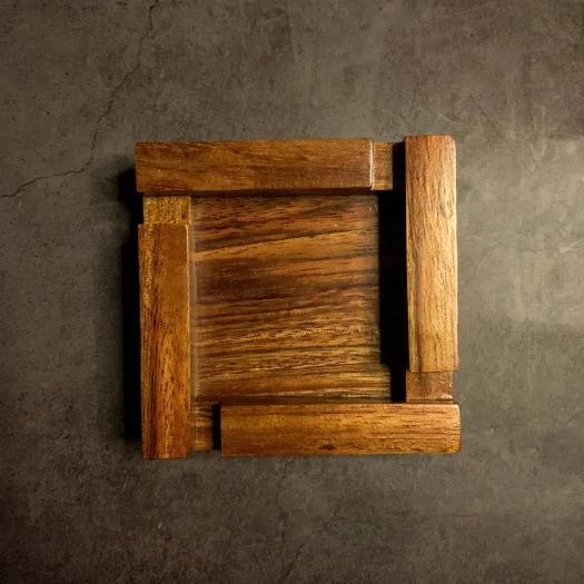 Ikikayu Premium Handmade Sonokeling Wood Square Ashtray