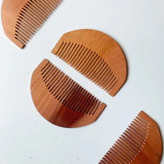 Ikikayu Handmade Sawo Wood Pocket Hair Brush