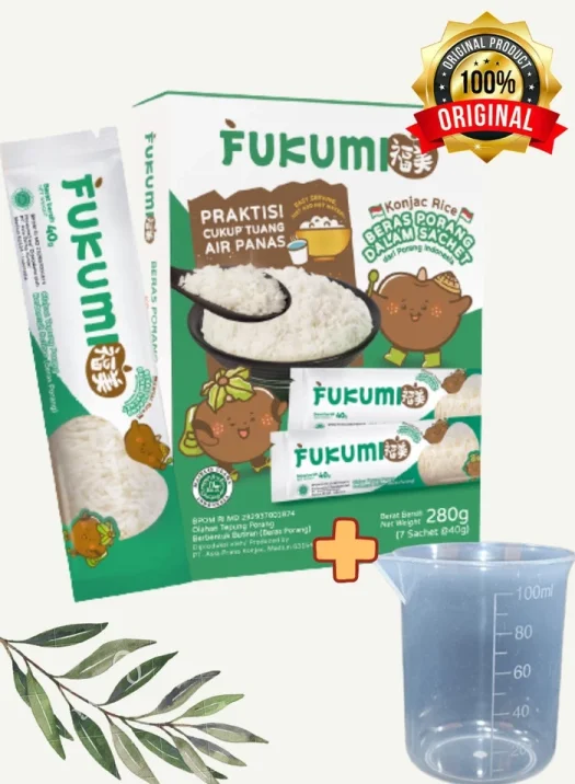 FUKUMI Porang Rice Sachets – Diet Rice, Original Box (7 x 40 g)