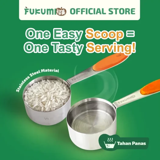 FUKUMI Stainless Steel Serving Scoop – One-Serving Size for Porang Rice