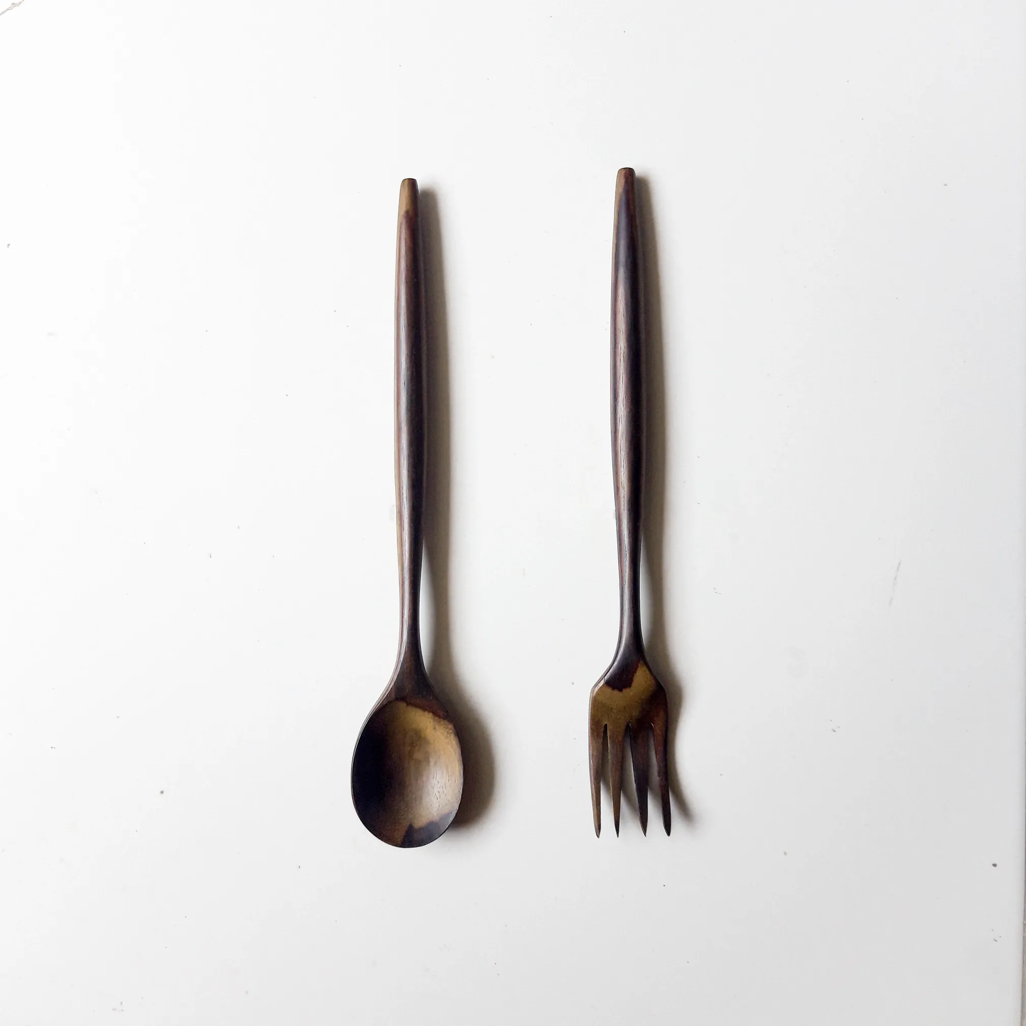 Ikikayu Premium Handmade Sonokeling Wood Spoon & Fork Set
