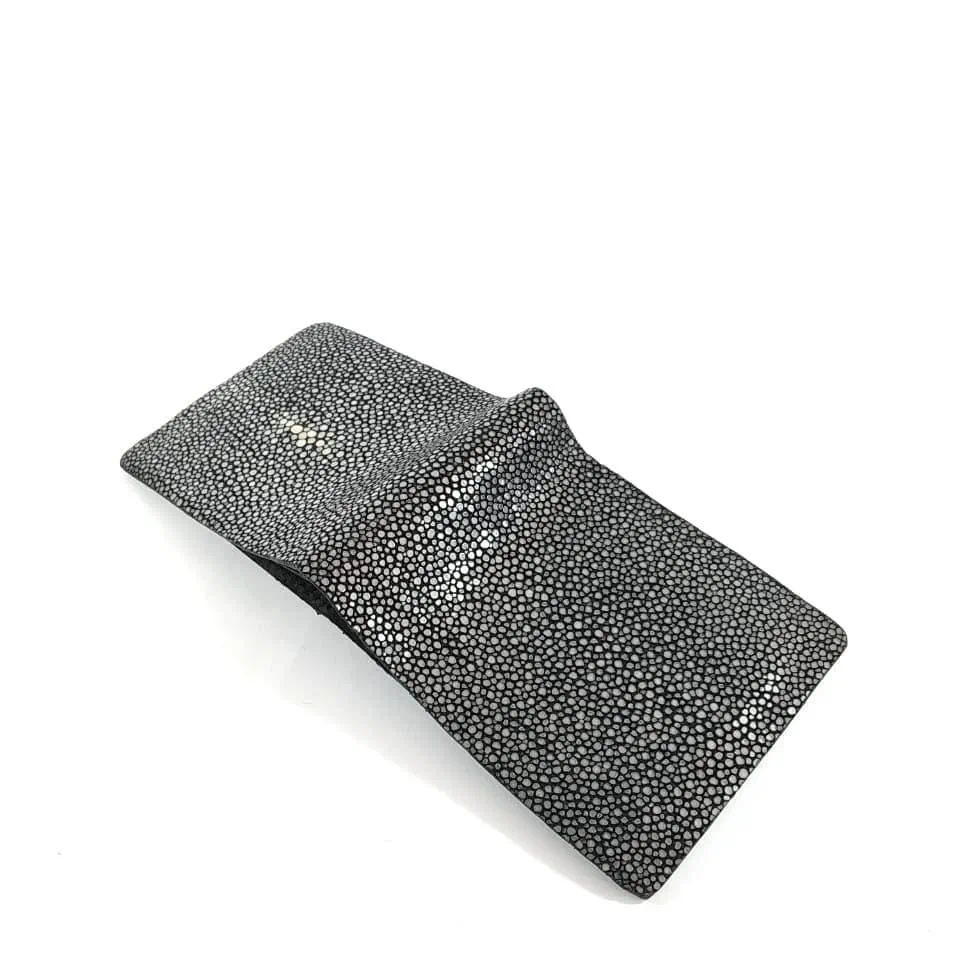 Mool Leather Men's Premium Polished Male Stingray Leather Bifold Wallet with Cowhide Interior | Nusamade Mool Leather Men's Premium Polished Male Stingray Leather Bifold Wallet with Cowhide Interior - Image 3