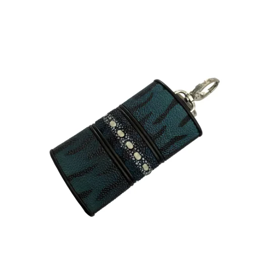 Mool Leather Multi-Spine Stingray Leather Keychain Wallet with Spine Detail