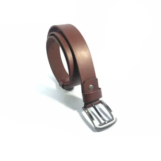 Mool Leather Men’s Genuine Cowhide Leather Belt in Brown