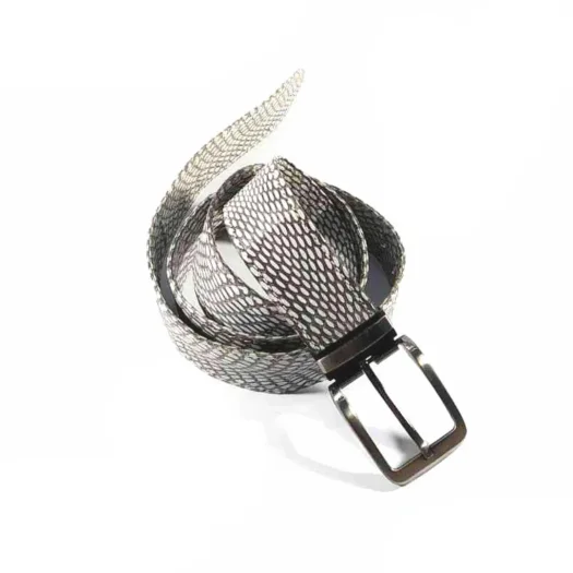 Mool Leather Men’s Genuine Cobra Leather Belt in Natural Tone