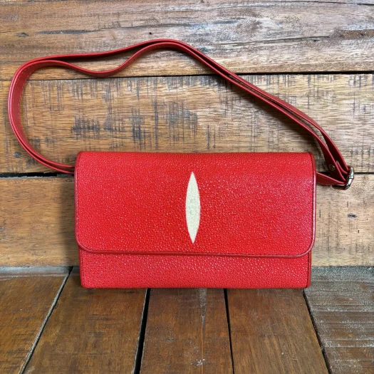 Mool Leather Women’s Zahra Stingray Leather Clutch Sling Bag