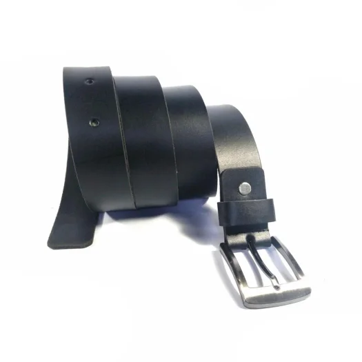 Mool Leather Men’s Genuine Cowhide Leather Belt in Black