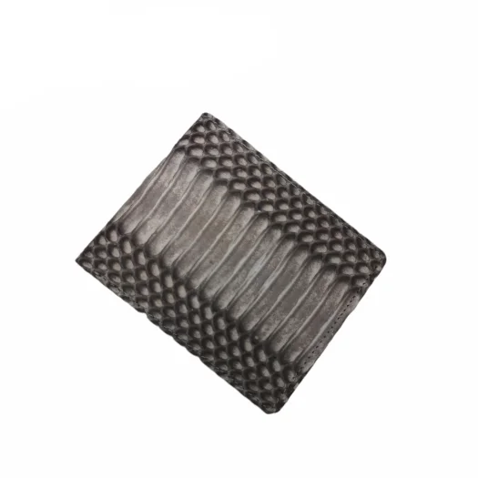 Mool Leather Men’s Genuine Cobra Leather Bifold Wallet