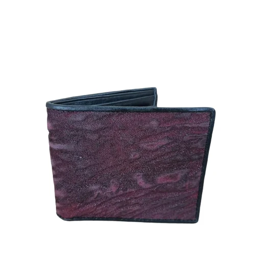 Mool Leather Men’s Premium Genuine Shark Leather Bifold Wallet