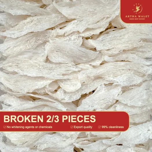 Artha Walet Edible Bird’s Nest – Broken 2/3 Pieces (Medium Chunk Nest), 15 g