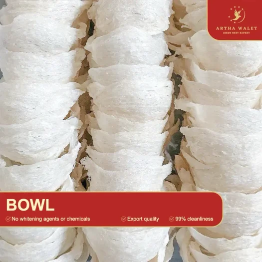 Artha Walet Premium Edible Bird’s Nest – 3-Finger Size, Intact Bowl Shape (AAA Grade), 15 g