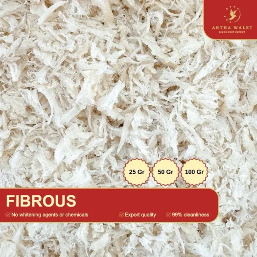 Artha Walet Edible Bird’s Nest – Natural Fibrous Swiftlet Nest, 25 – 100 g