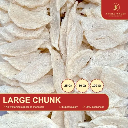 Artha Walet Edible Bird’s Nest – Large Chunk (Patahan Besar), 25 – 100 g