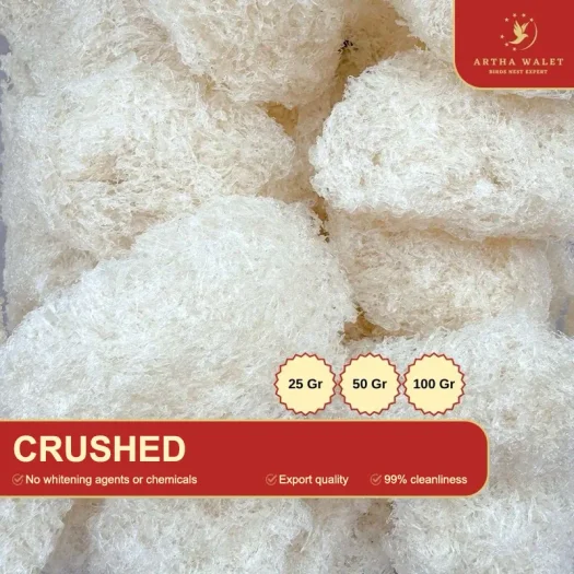 Artha Walet Edible Bird’s Nest – Crushed Type (Hancuran), 25 – 100 g