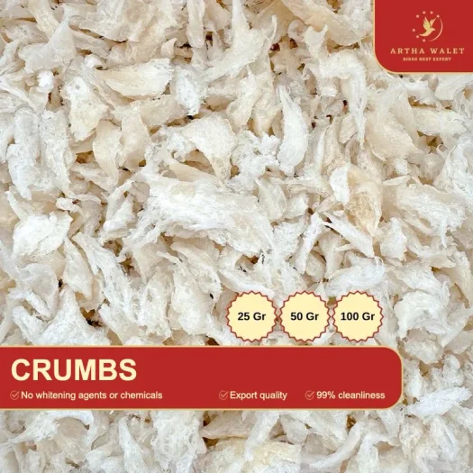 Artha Walet Edible Bird’s Nest – Kakian (Small Nest Fragments / Crumbs), 25 – 100 g