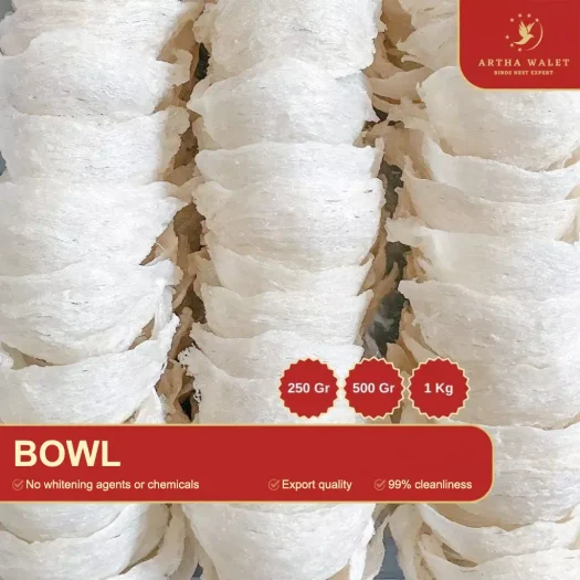 Artha Walet Premium Edible Bird’s Nest – 3-Finger Size, Intact Bowl Shape (AAA Grade)