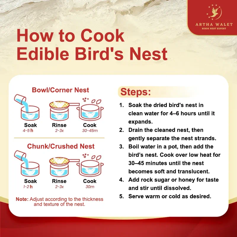 Artha Walet Edible Bird's Nest – Large Chunk (Patahan Besar) | Nusamade Artha Walet Edible Bird's Nest – Large Chunk (Patahan Besar) - Image 6