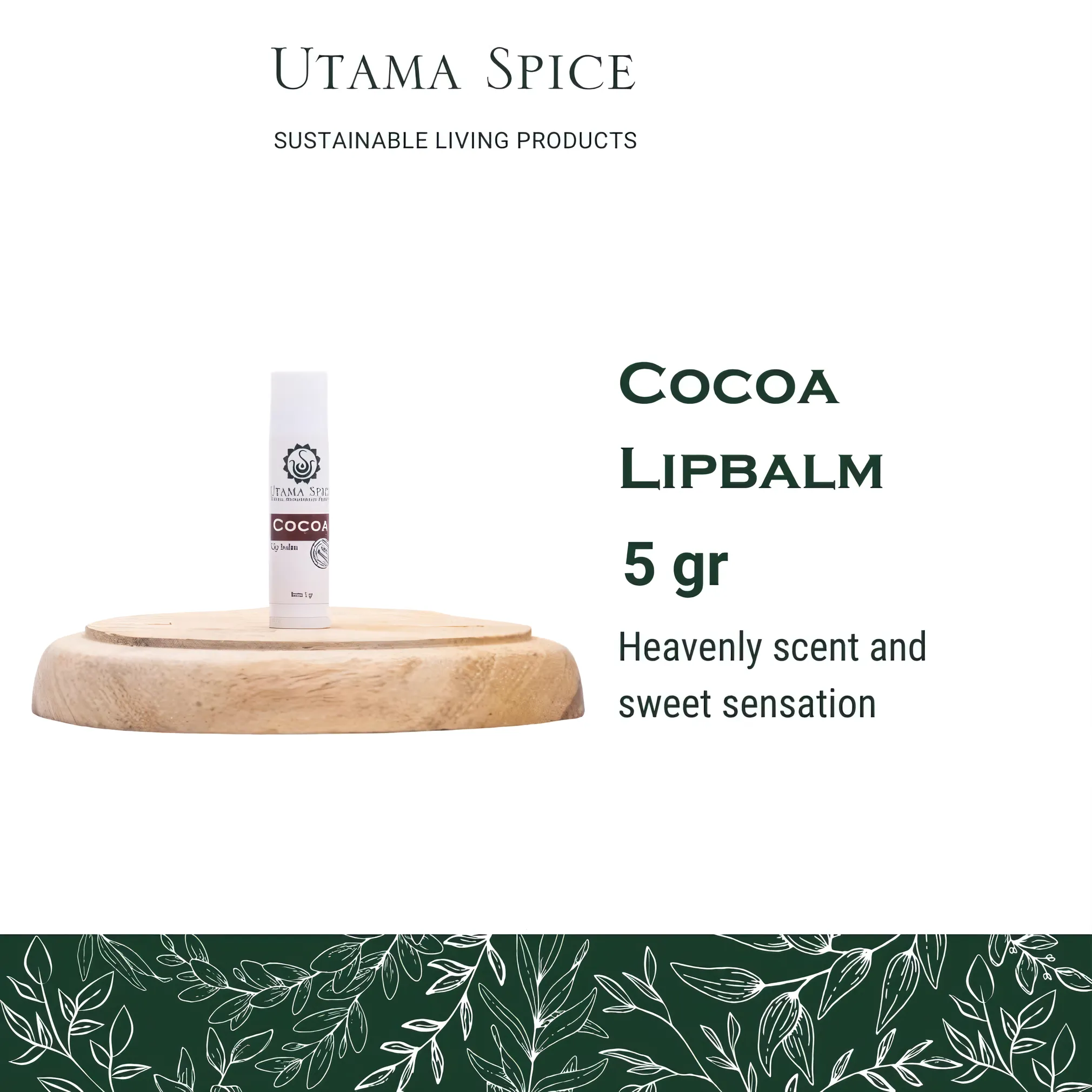 Utama Spice Nourishing Cocoa Lip Balm, 5 g