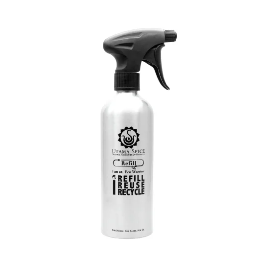 Utama Spice Aluminum Bottle with Spray Pump, 500 mL