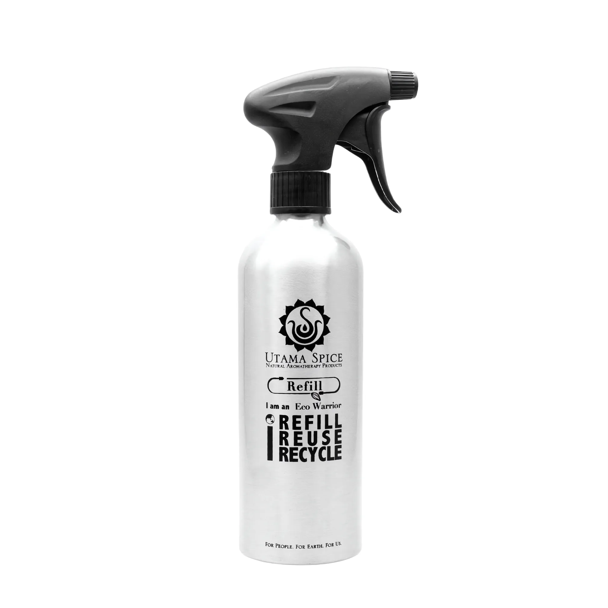 Utama Spice Aluminum Bottle with Spray Pump, 500 mL