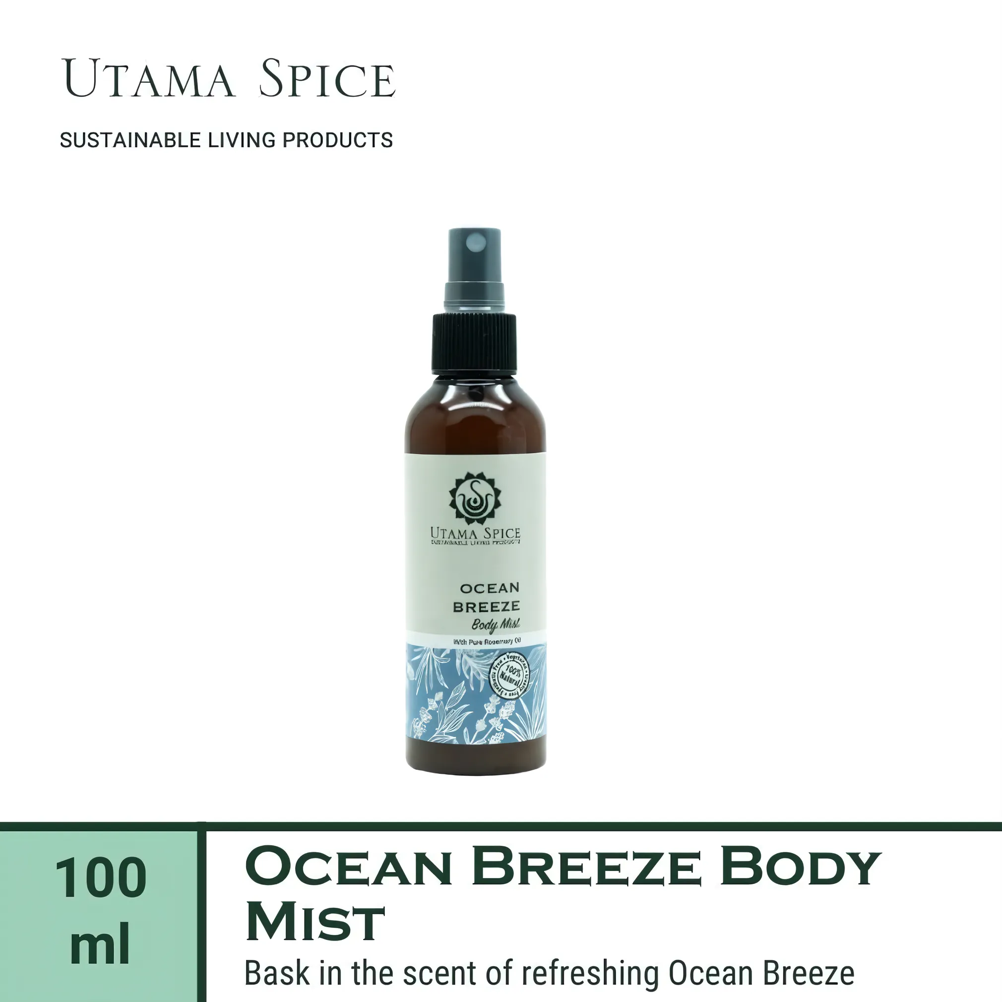 Utama Spice Ocean Breeze Body Mist, 100 mL – Revitalize Your Senses