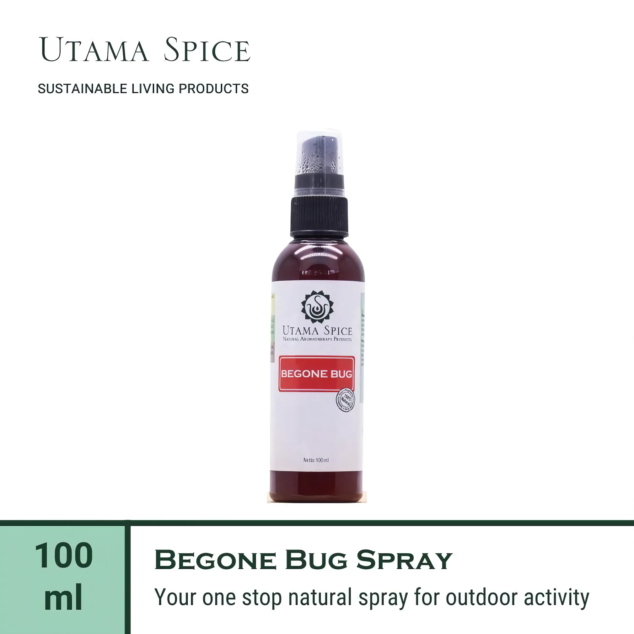Utama Spice Begone Bug Natural Insect Repellent Spray, 100 mL