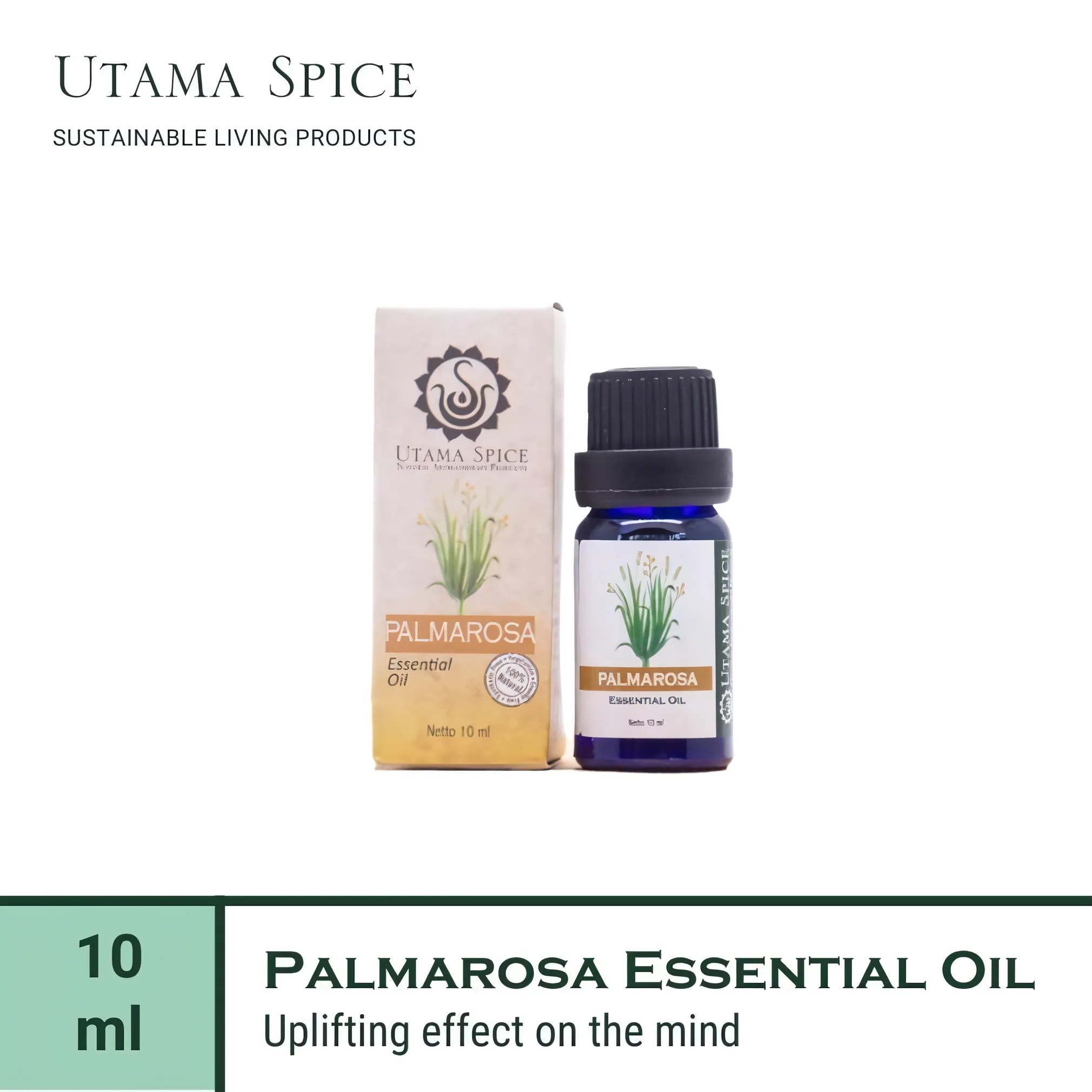 Utama Spice Palmarosa Essential Oil, 10 mL