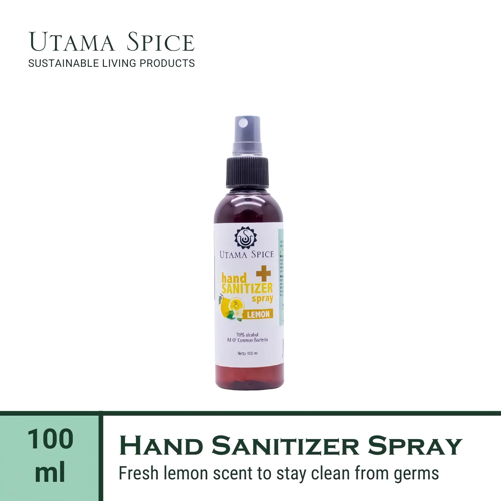 Utama Spice Lemon Antibacterial Hand Sanitizer Spray, 100 mL
