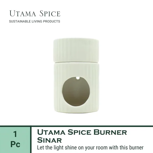 Utama Spice Sinar Burner – Ceramic Candle Holder for Essential Oil Aromatherapy