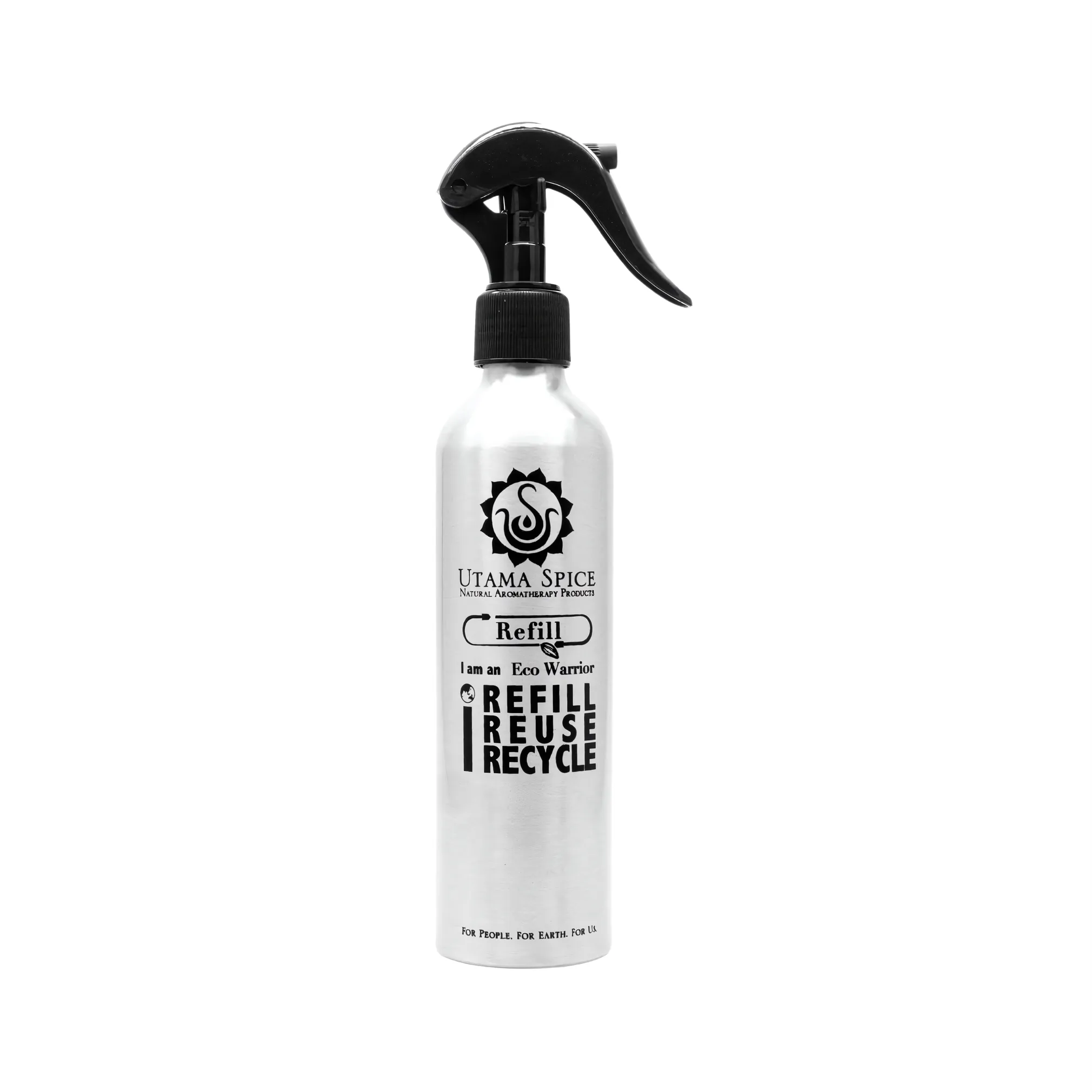 Utama Spice Aluminum Bottle with Spray Pump, 250 mL