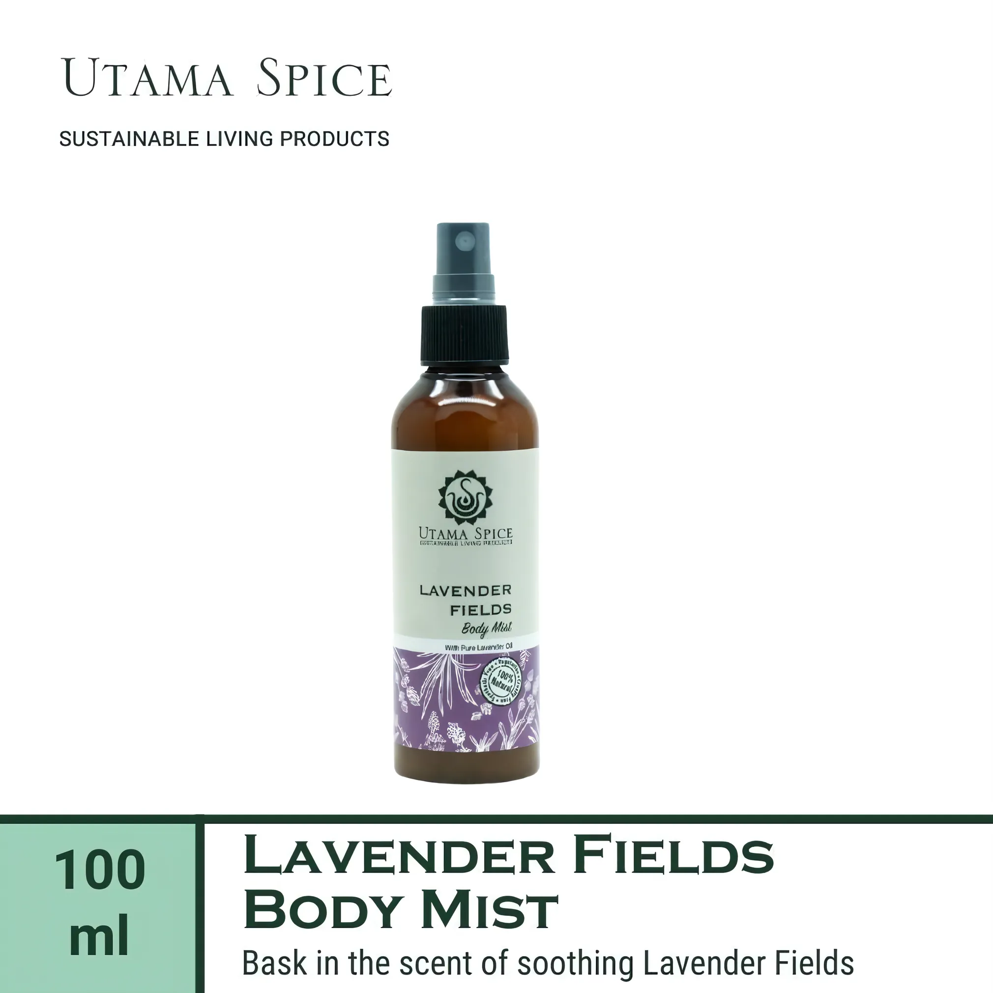 Utama Spice Lavender Fields Body Mist, 100 mL | Nusamade Utama Spice Lavender Fields Body Mist, 100 mL