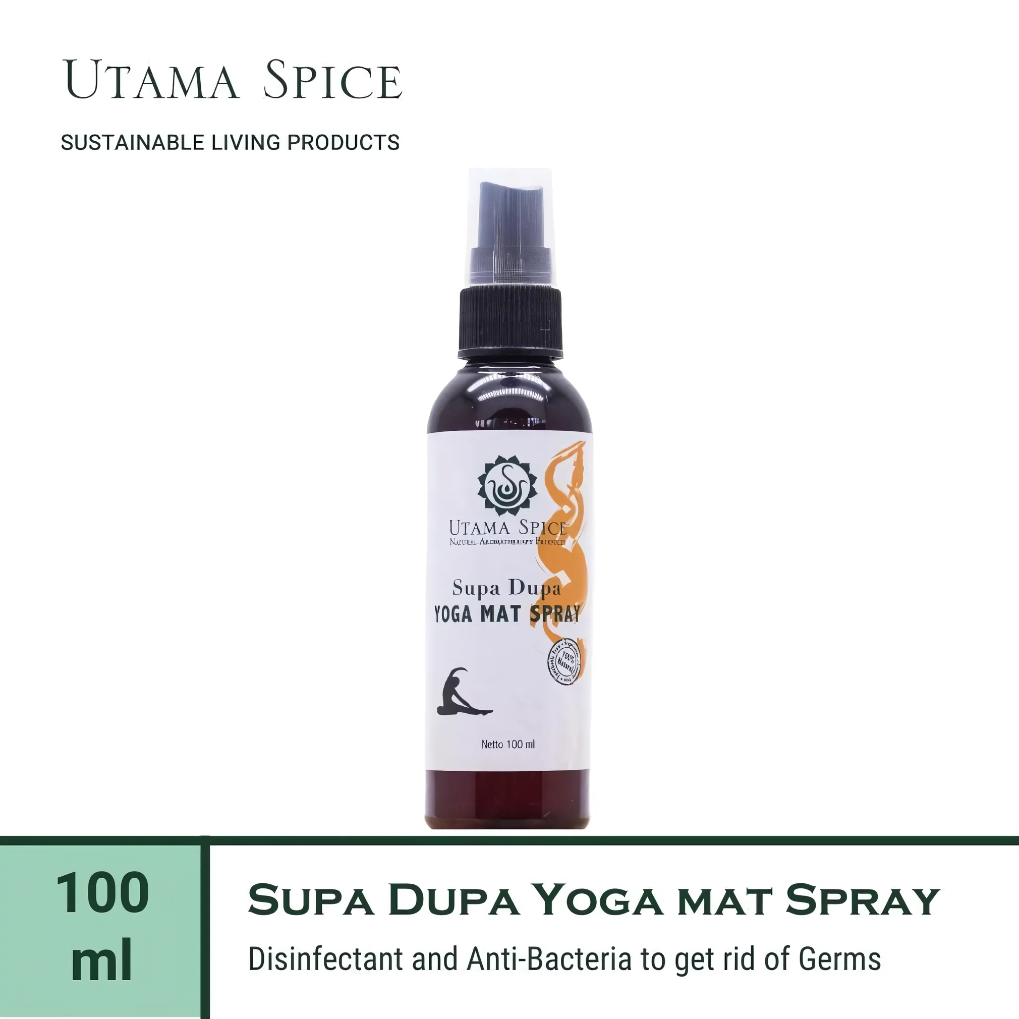 Utama Spice Supa Dupa Yoga Mat Spray, 100 mL – Aromatic Cleanser for Mindful Practice
