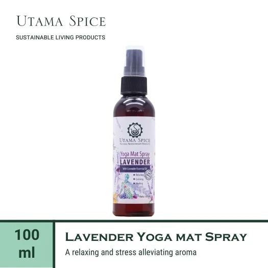 Utama Spice Lavender Yoga Mat Spray, 100 mL – Refresh and Renew Your Practice