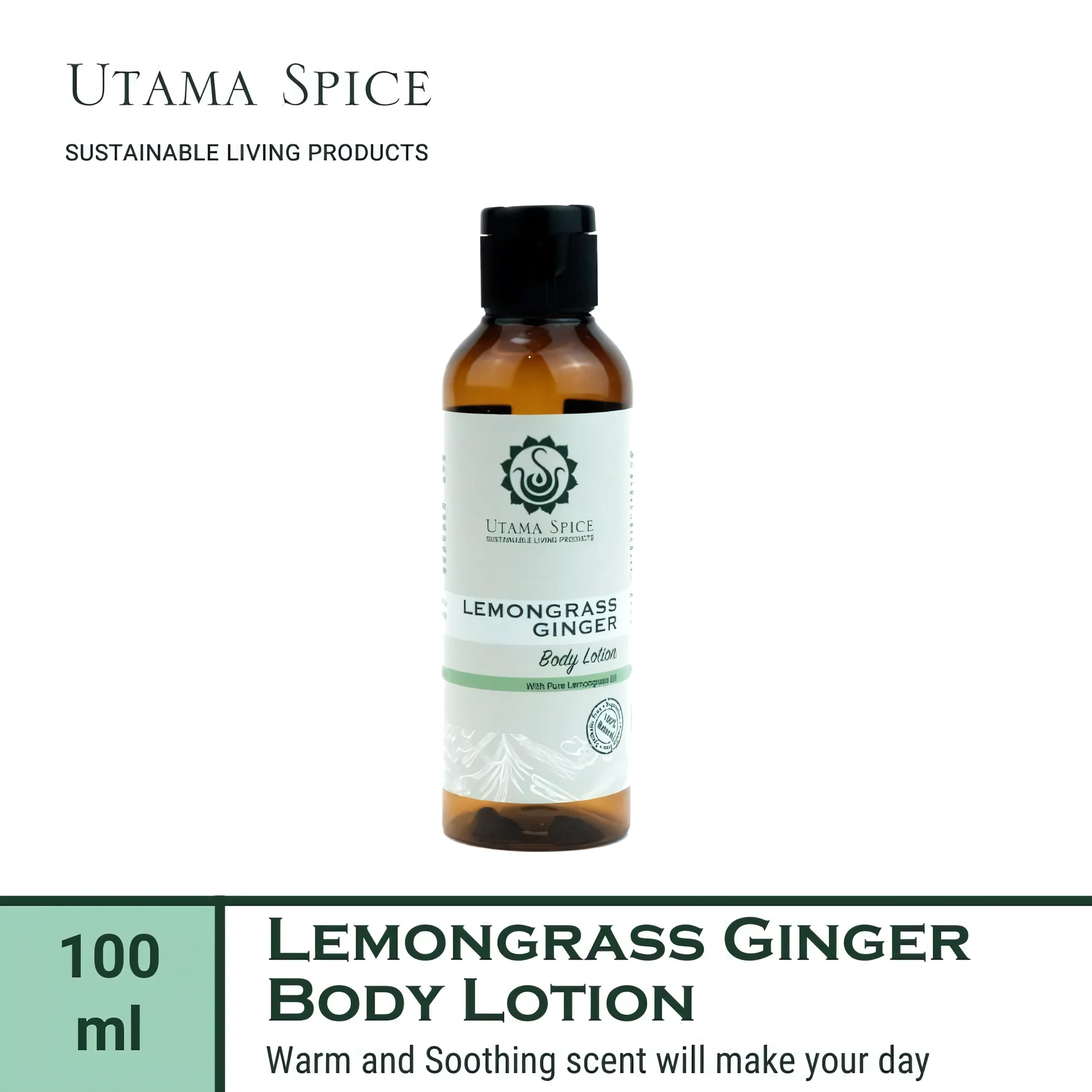 Utama Spice Lemongrass Ginger Body Lotion, 100 mL