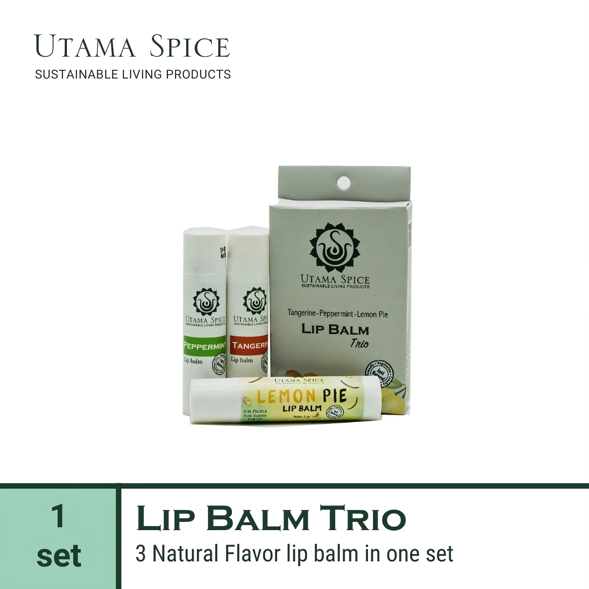 Utama Spice Nourishing Lip Balm Trio (3 x 5 g)