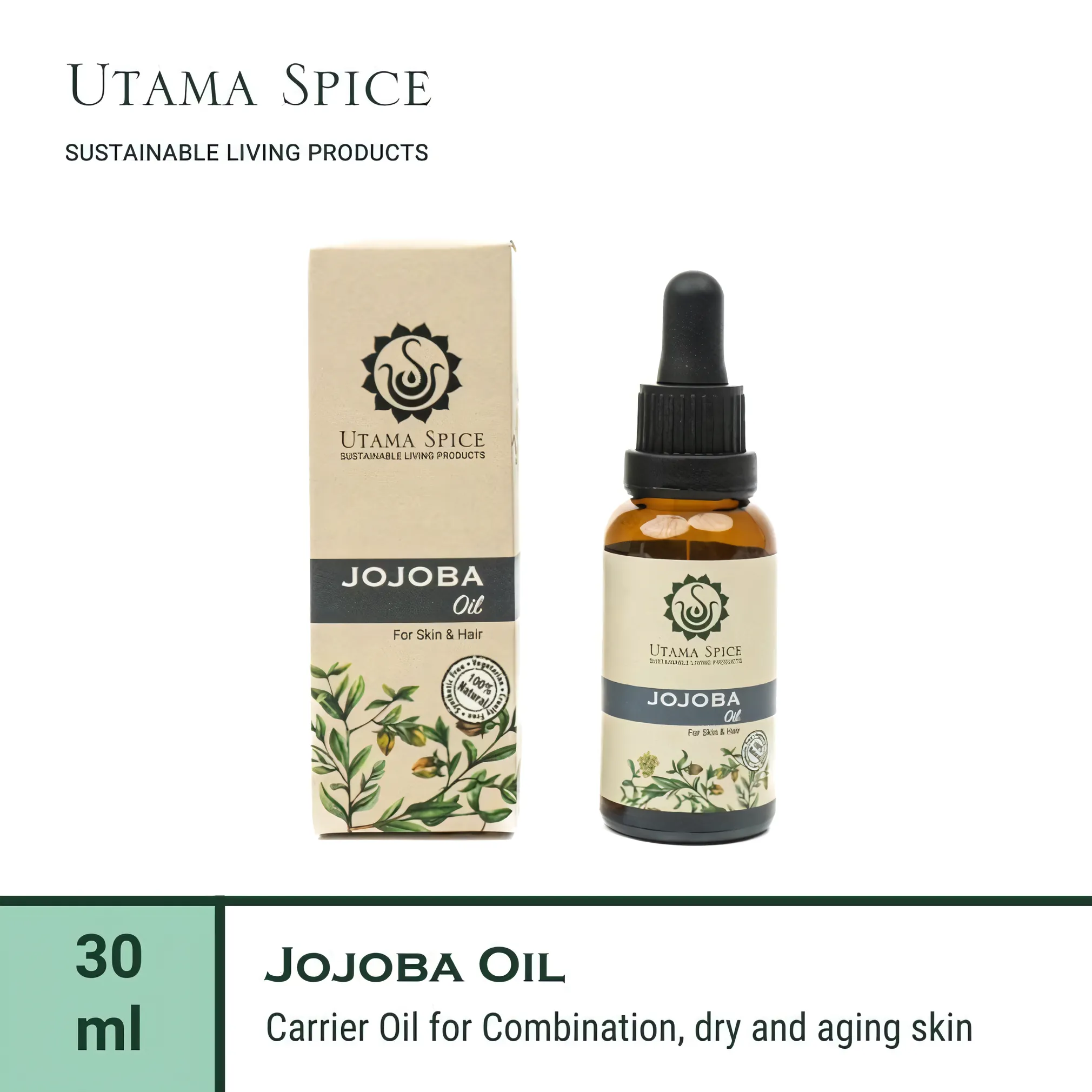Utama Spice Jojoba Oil, 30 mL – Ultimate Skin Elixir
