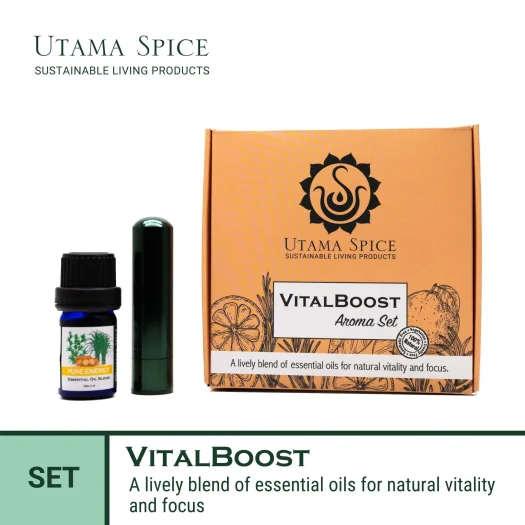 Utama Spice VitalBoost Aromatherapy Gift Set – Invigorating Essential Oils for Natural Vitality and Focus