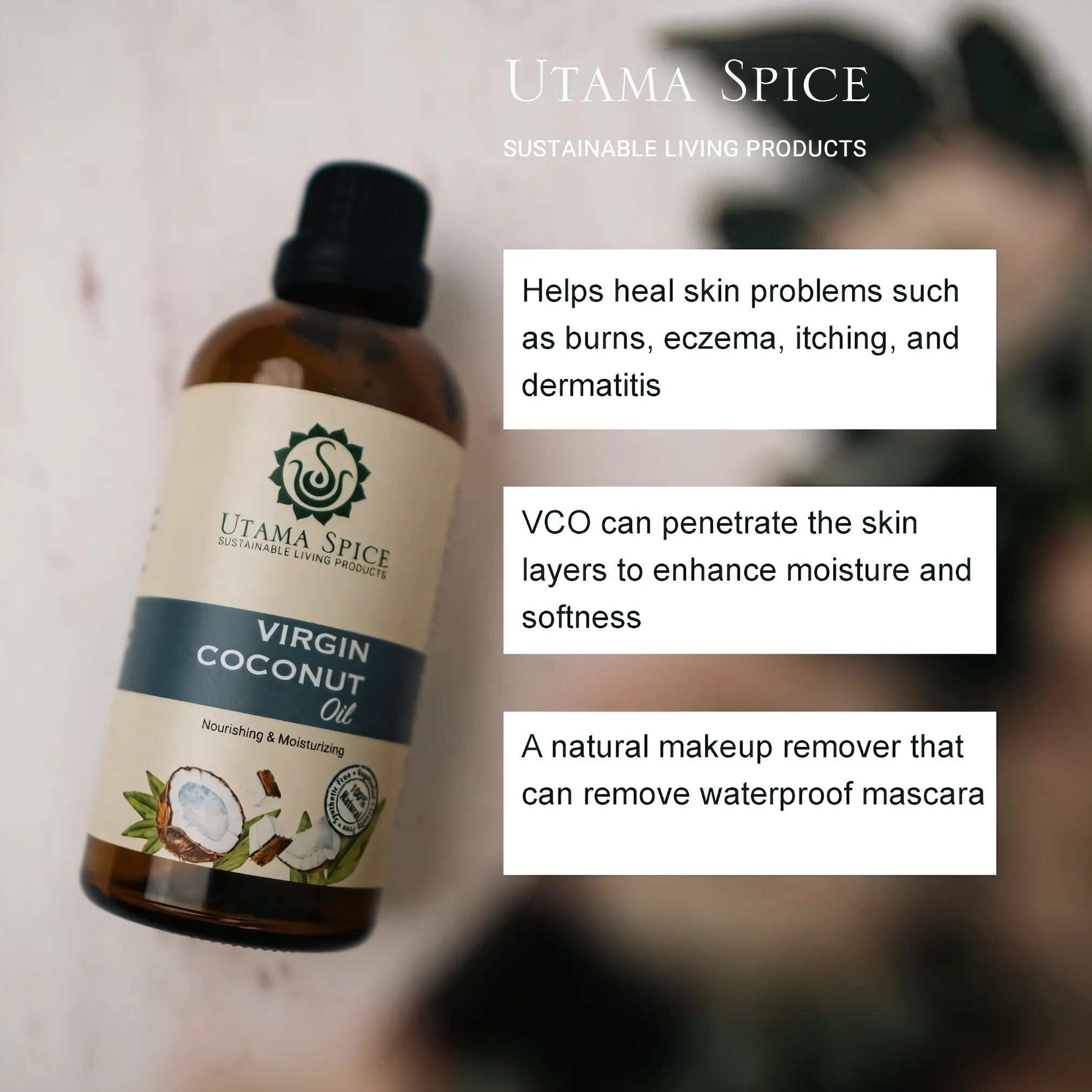 Utama Spice Pure Virgin Coconut Oil, 100 mL | Nusamade Utama Spice Pure Virgin Coconut Oil, 100 mL - Image 4