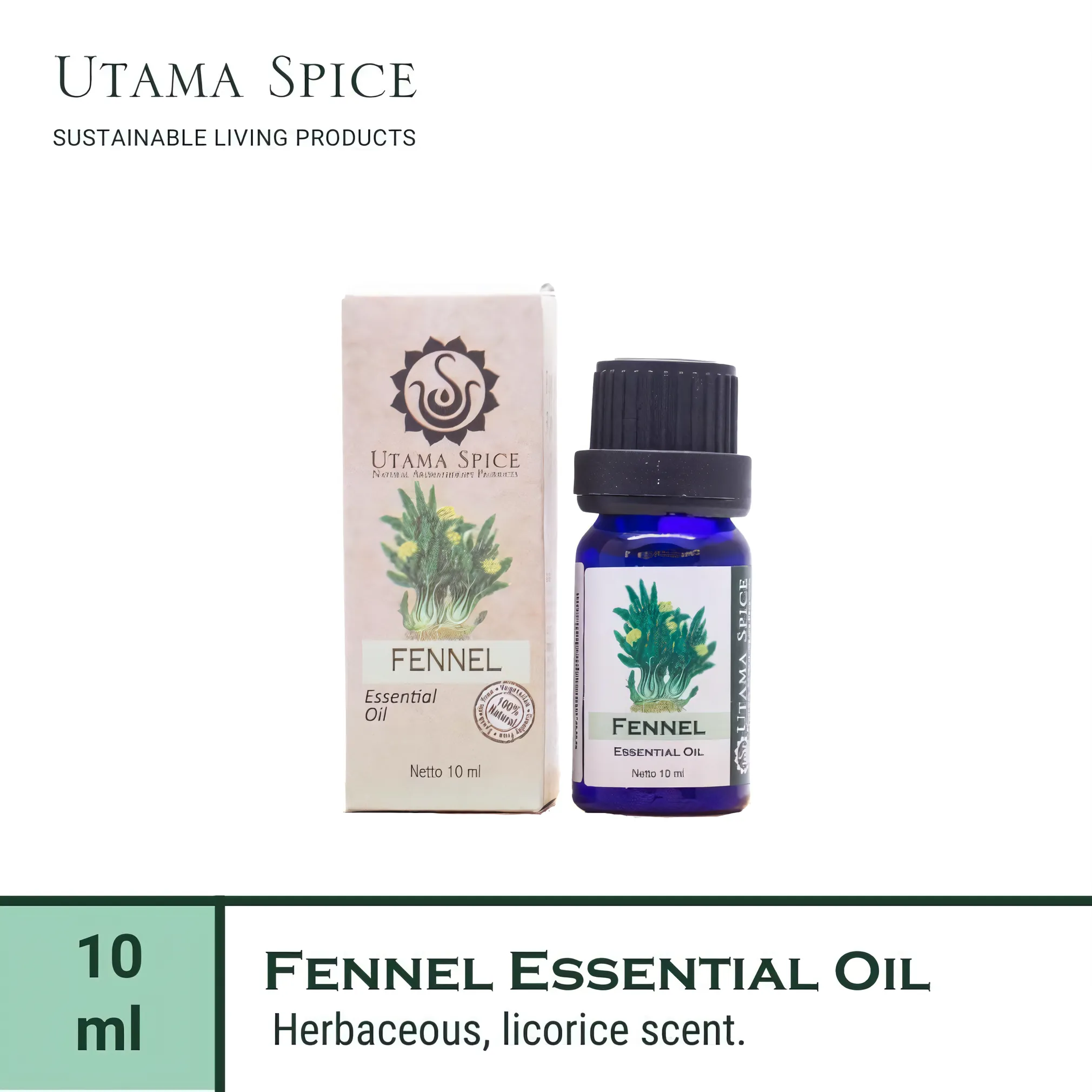 Utama Spice Aromatic Fennel Essential Oil, 10 mL