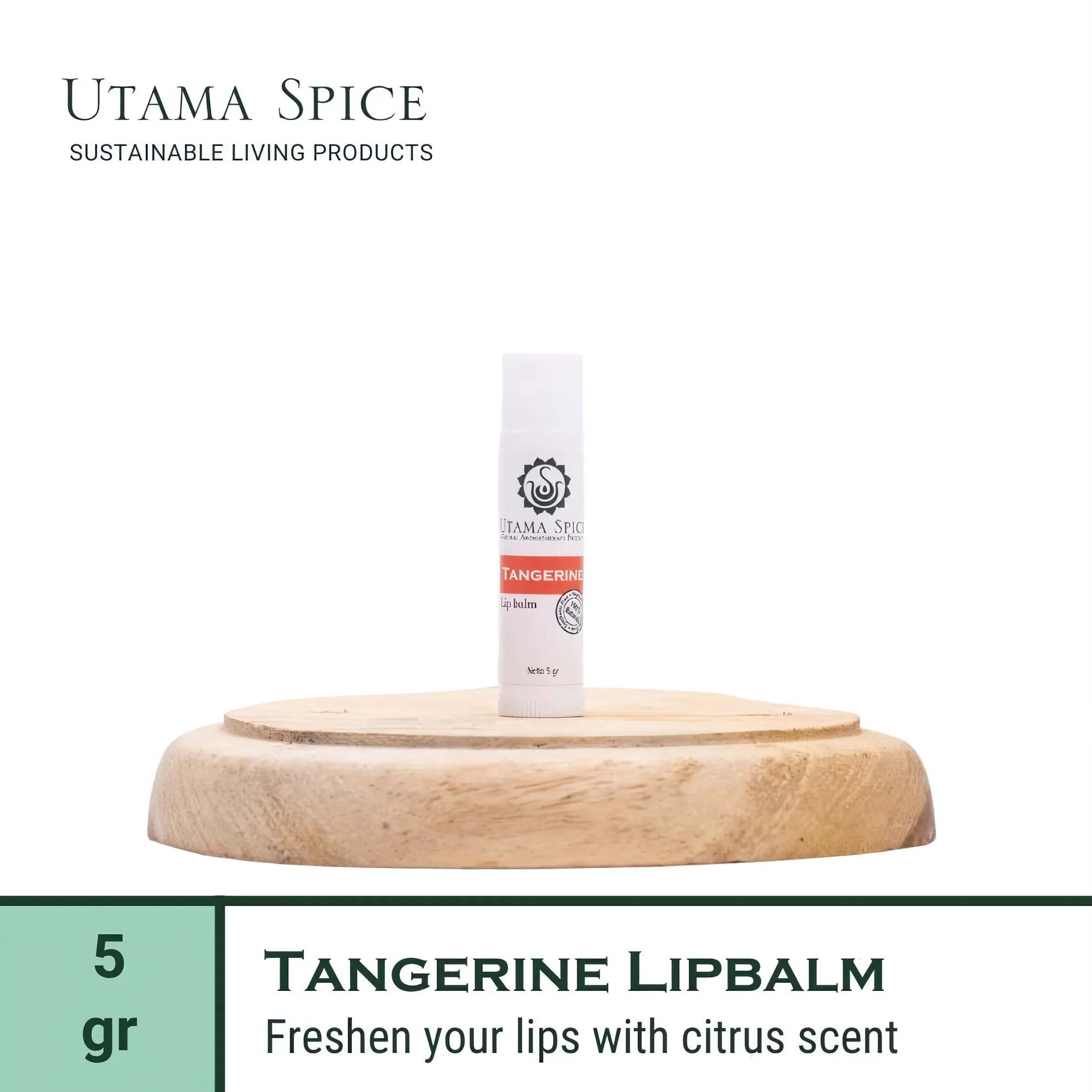 Utama Spice Fresh Tangerine Lip Balm, 5 g