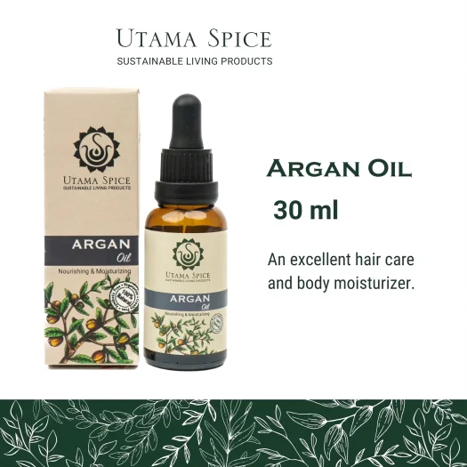 Utama Spice Pure Argan Oil, 30 mL – Nourishing Skincare Elixir