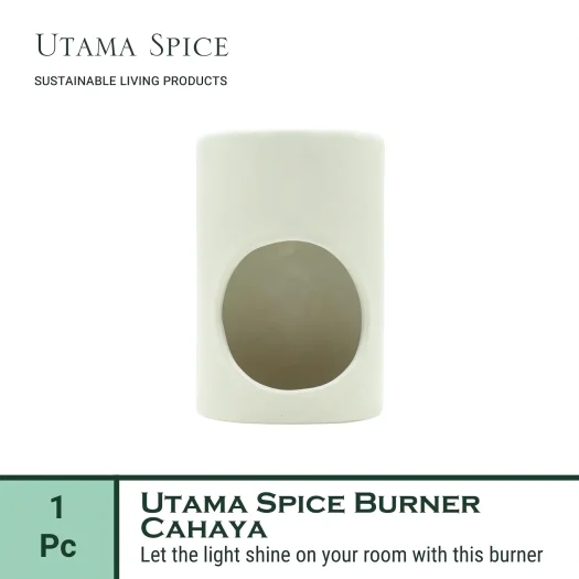 Utama Spice Cahaya Burner – Elegant Ceramic Candle Holder for Essential Oil Aromatherapy