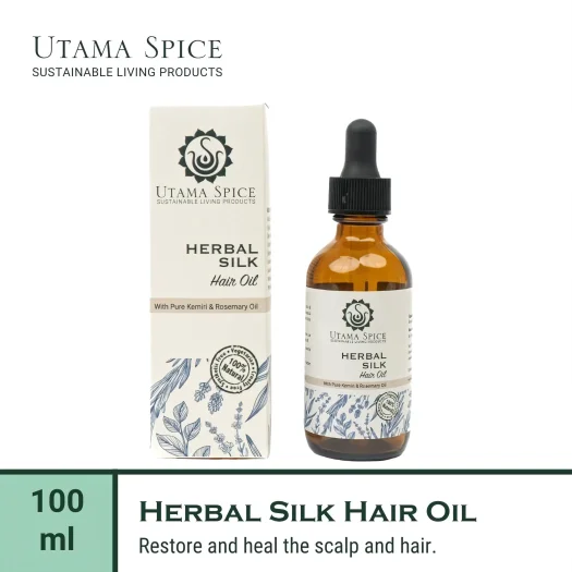 Utama Spice Herbal Silk Hair Oil, 60 mL – Nourish And Revitalize