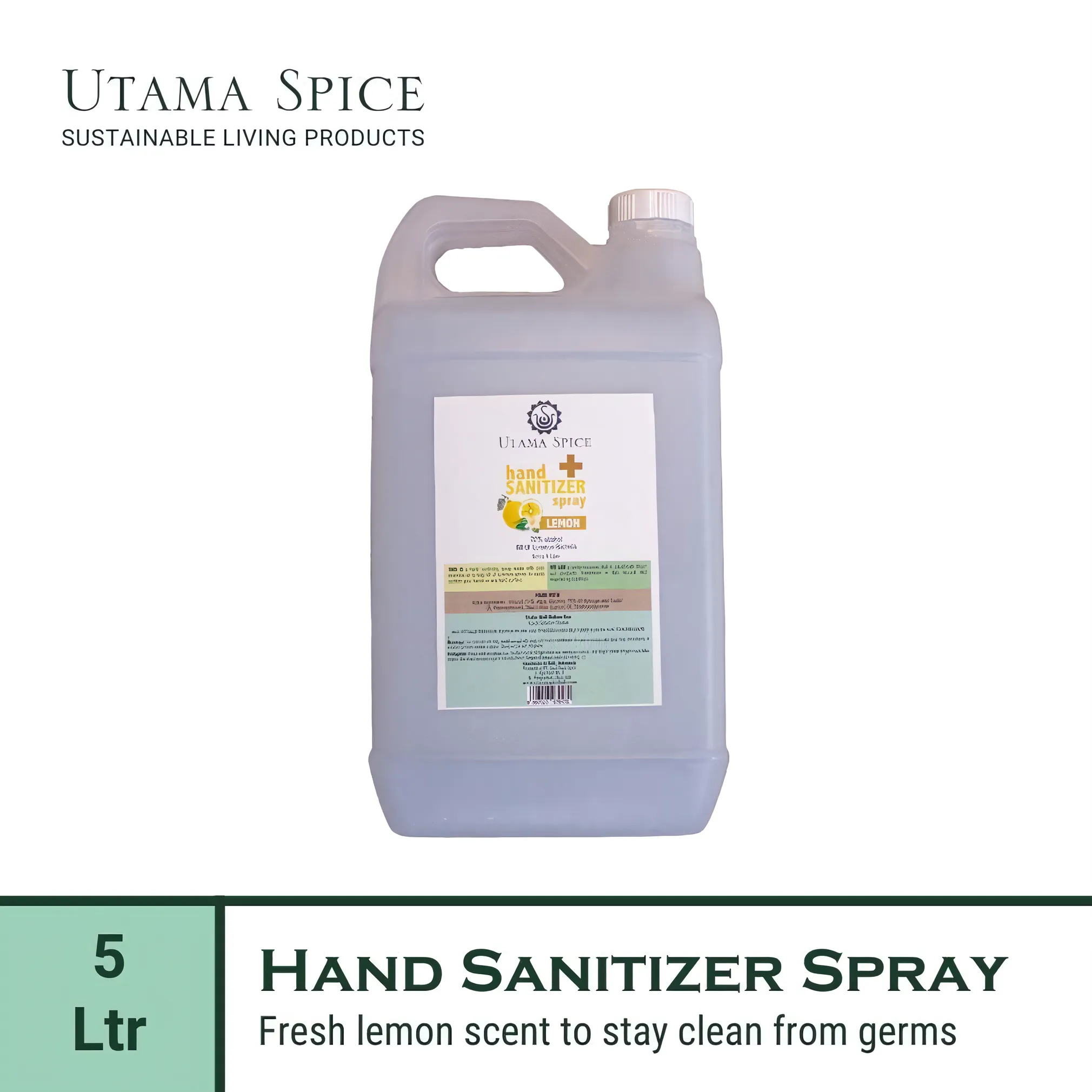 Utama Spice Lemon Antibacterial Hand Sanitizer Spray Refill, 5 L