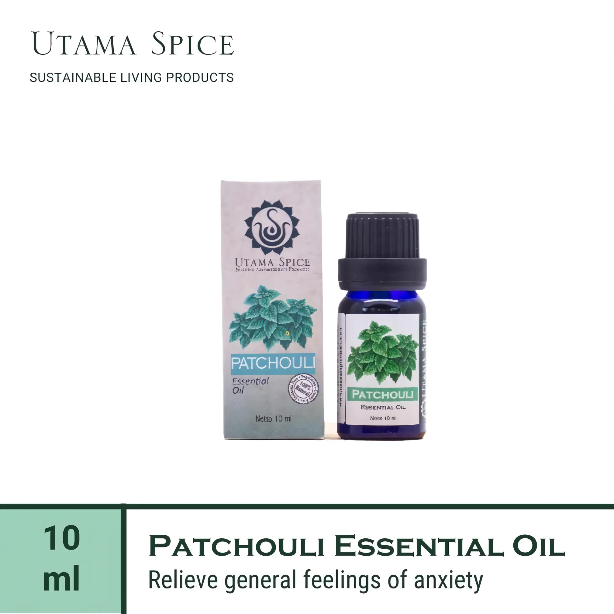Utama Spice Patchouli Essential Oil, 10 mL – Natural Aromatherapy