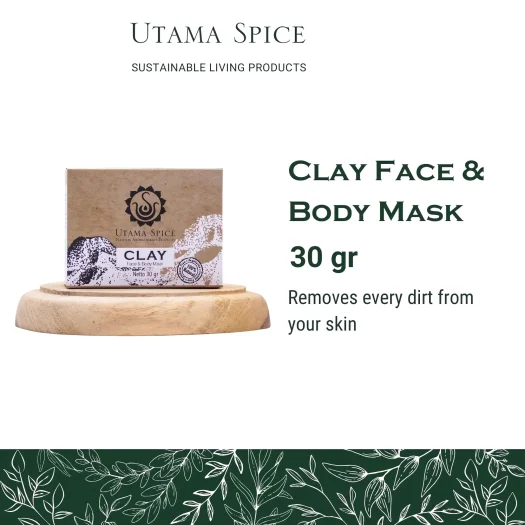 Utama Spice Rejuvenating Clay Face & Body Mask, 30 g