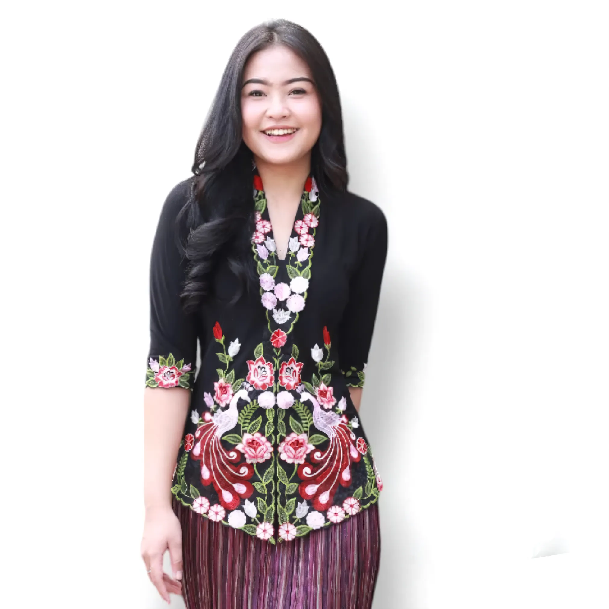 KebayaKNF Embroidered Stretch Kebaya Blouse – Viral Trending Kebaya in Malaysia (Top Only)