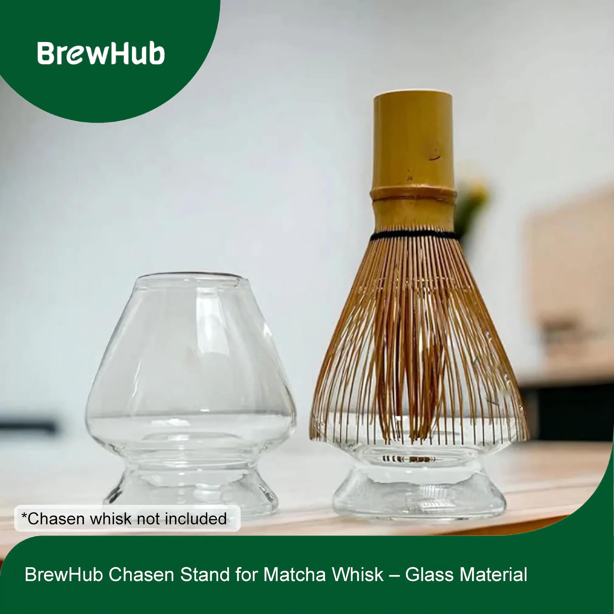 BrewHub Glass Chasen Whisk Holder For Matcha Tea